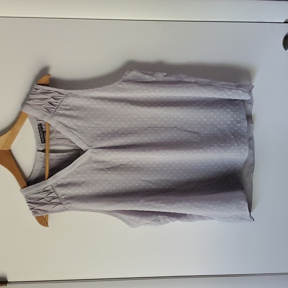 Gently worn Brixon Ivy v-neck blouse in grey, size XL.